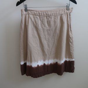 BROWN OMBRE COTTON/LINEN SKIRT SIZE 4 OLD NAVY VINTAGE
